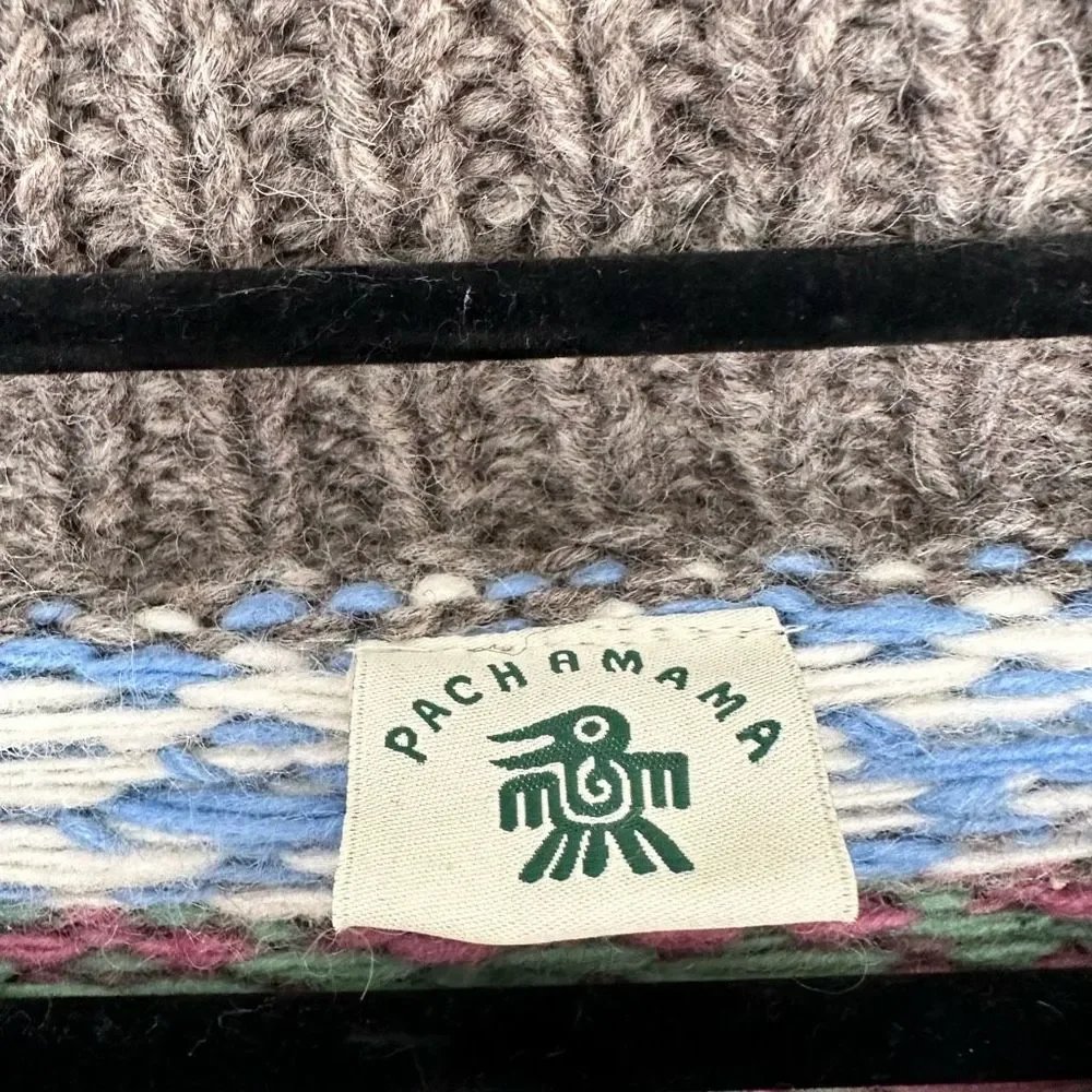 Pachamama Women’s Large Tintagel 100% Wool Multicolored Cardigan Made in Nepal - Picture 2 of 7